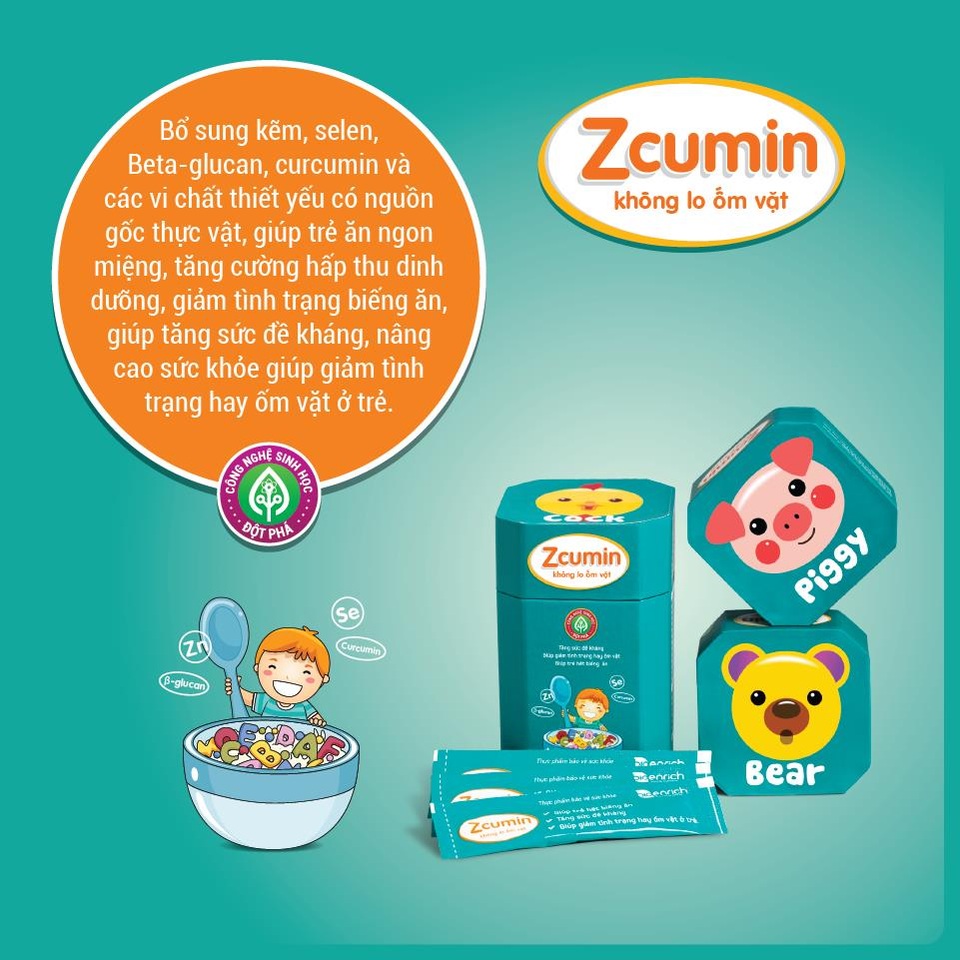 Qua tìm hiểu mẹ được biết sản phẩm Zcumin như một kho dưỡng chất phong phú 100% từ thiên nhiên. Dưỡng chất chủ đạo chiết xuất từ mầm đậu xanh và bổ sung thêm những chiết xuất từ nghệ và tảo xoắn khiến mẹ rất ưng ý.