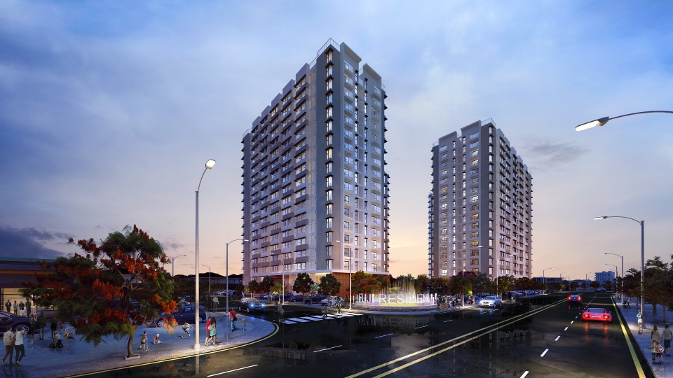 Phối cảnh khu căn hộ Flora Fuji nằm trong dự án Fuji Residence