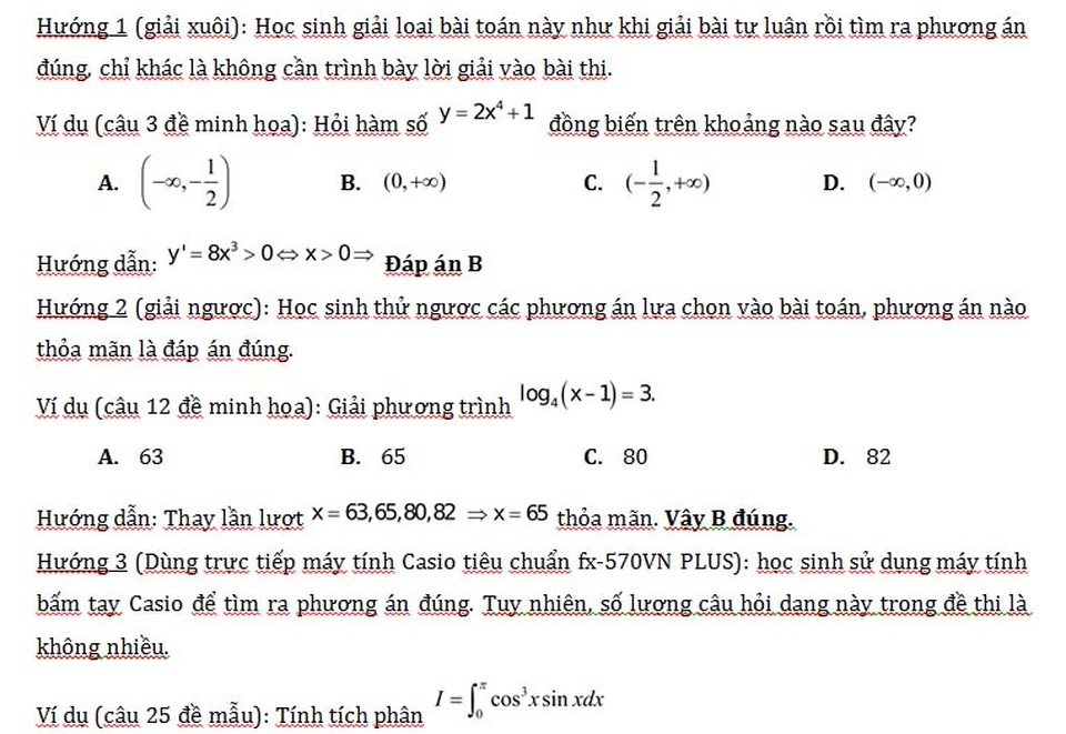 Chuyên gia mách nước 10 kinh nghiệm ôn luyện bài trắc nghiệm môn Toán đạt điểm cao - 1 Chuyên gia mách nước 10 kinh nghiệm ôn luyện bài trắc nghiệm môn Toán đạt điểm cao - 1