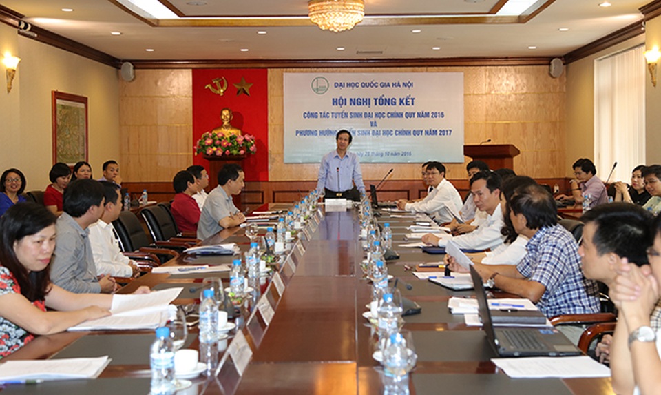 Năm 2017, ĐH Quốc gia Hà Nội mở rộng kỳ thi đánh giá năng lực trên toàn quốc - 1 
			Giám đốc ĐHQGHN Nguyễn Kim Sơn chủ trì hội nghị