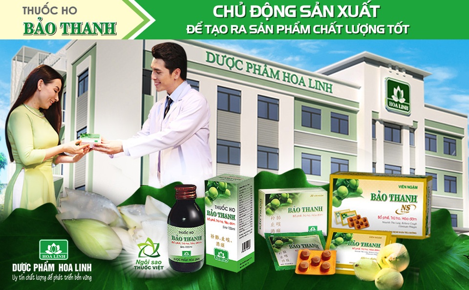 Chủ động sản xuất để tạo ra sản phẩm chất lượng tốt - 1 (Thuốc ho Bảo Thanh được sản xuất trong nhà máy đạt các tiêu chuẩn thực hành tốt với quy trình kiểm soát chất lượng chặt chẽ)