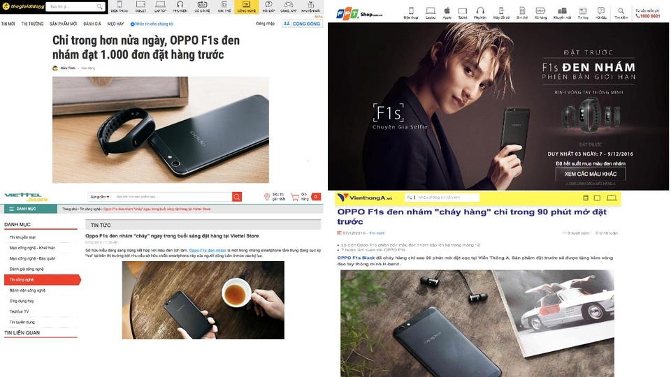 F1s phiên bản đặc biệt đen nhám “cháy hàng” trong ngày đầu tiên đăng ký - 1 Thông tin “cháy hàng” về F1s trên các trang bán lẻ