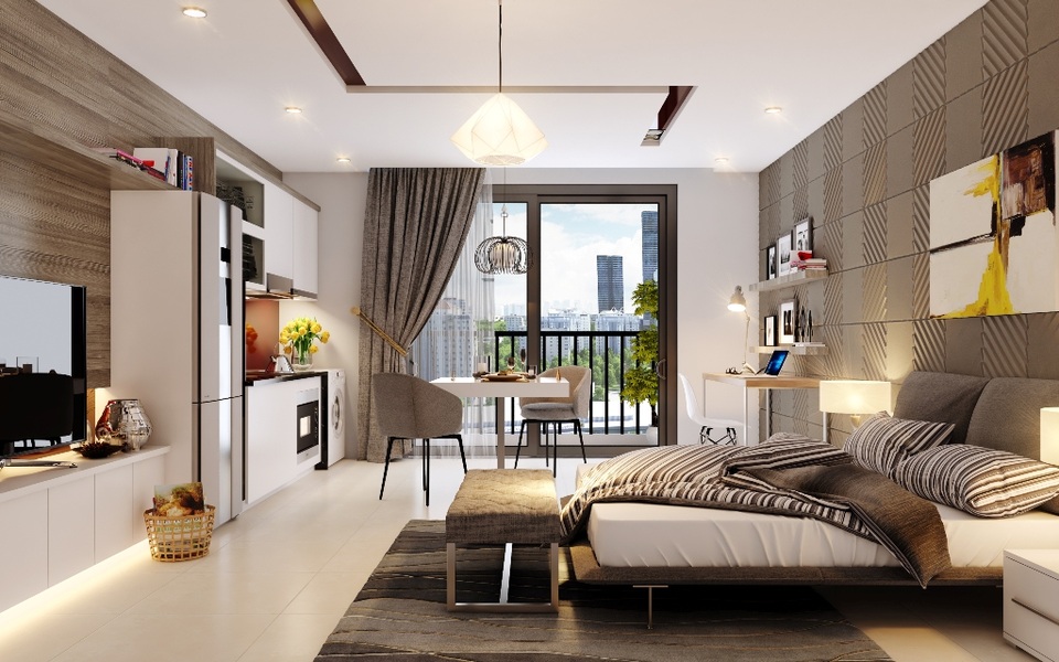 Phát triển SOHO ở thị trường Việt Nam: Bài học từ các quốc gia đi trước - 1 Các căn SOHO D’.Capitale, nơi những cư dân trẻ có thể bố trí không gian sinh hoạt – làm việc một cách tối giản, khép kín và thông minh