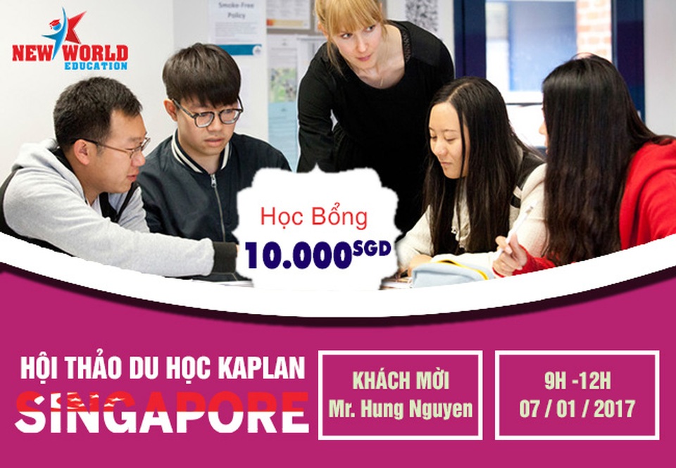 Hội thảo học bổng 10,000 SGD Kaplan Singapore 2017 và nhiều ngành HOT - 1 Hội thảo học bổng 10,000 SGD Kaplan Singapore 2017 và nhiều ngành HOT - 1