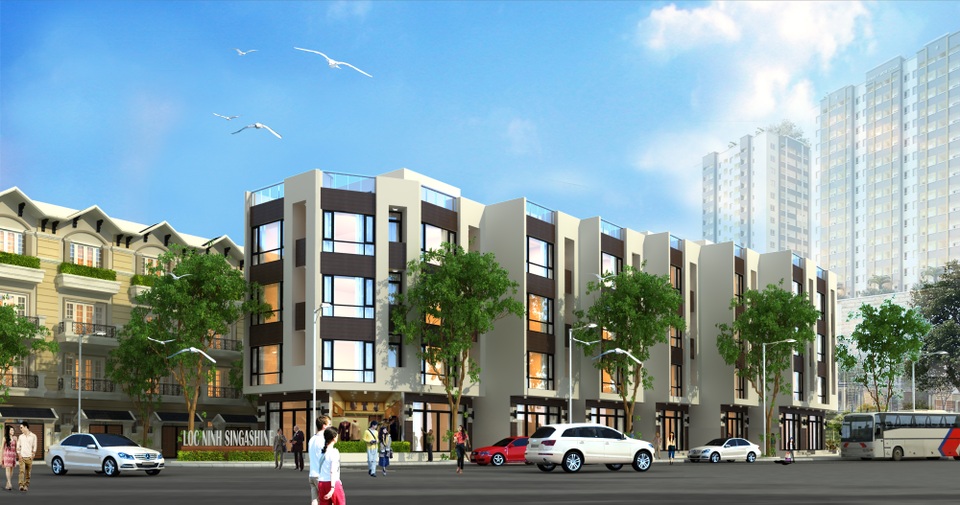 Hà Nội: Lộc Ninh tạo “cơn sốt” nhà giá rẻ chỉ 580 triệu/căn - 2 Phối cảnh tổng thể dự án Lộc Ninh Singashine