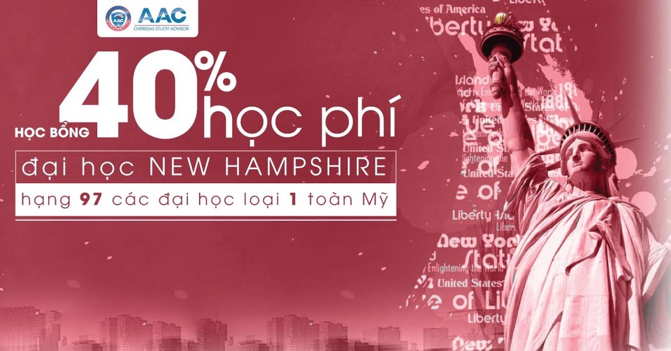 Học bổng 40% học phí đại học New Hampshire – hạng 97 các đại học loại 1 toàn Mỹ - 2 Học bổng 40% học phí đại học New Hampshire – hạng 97 các đại học loại 1 toàn Mỹ - 2