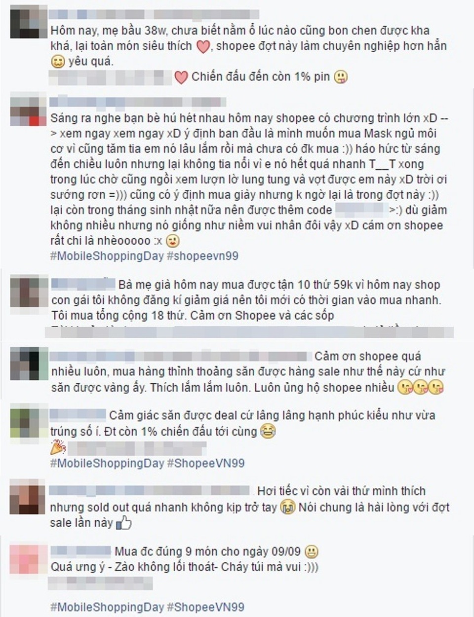 “Thượng đế” mãn nguyện với ưu đãi trong Ngày hội mua sắm trên di động 9.9 - 3 Sàn thương mại điện tử Shopee đã ghi nhận hàng loạt phản hồi tích cực từ phía khách hàng