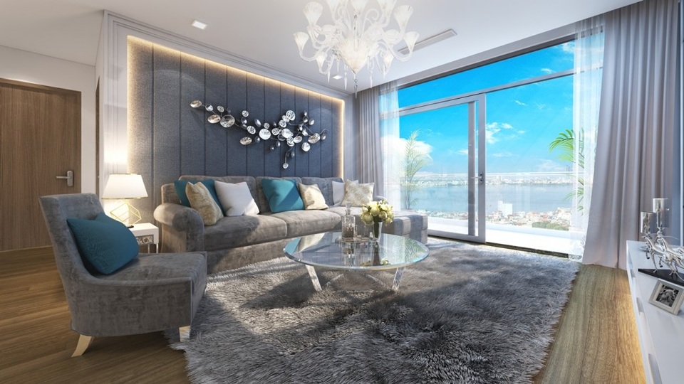 Ưu đãi đặc biệt dành riêng cho khách VIP Vietinbank chọn mua Vinhomes Metropolis - 3 Nội thất hạng sang tại phòng khách căn hộ Vinhomes Metropolis
