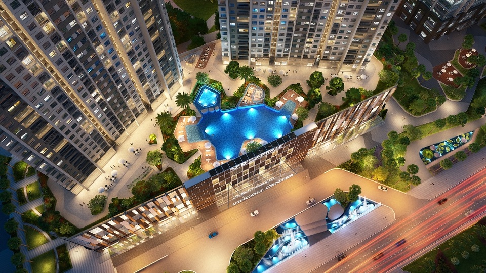 Vinhomes chính thức ra mắt 2 tòa đầu tiên của dự án D’.Capitale Trần Duy Hưng - 3 Cư dân của tòa tháp C6 có đặc quyền sử dụng 12 tiện ích riêng biệt đặt trên nóc tầng 6, gồm: bể bơi ngoài trời, skybar, đường chạy bộ, khu tập gym ngoài trời, đài ngắm cảnh… và thỏa sức mua sắm, giải trí tại trung tâm thương mại Vincom ở ngay khối đế tòa nhà.