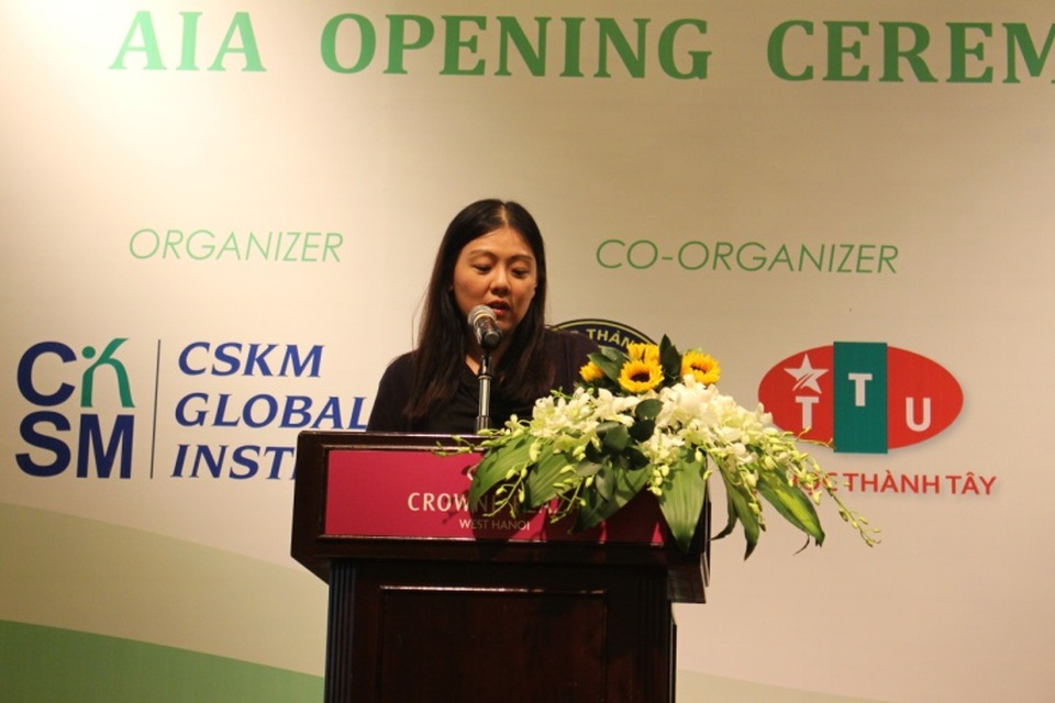 Lễ ra mắt hiệp hội kế toán AIA - 3 Bà Joanna Liu - trưởng đại diện Hiệp hội kế toán AIA tại Việt Nam