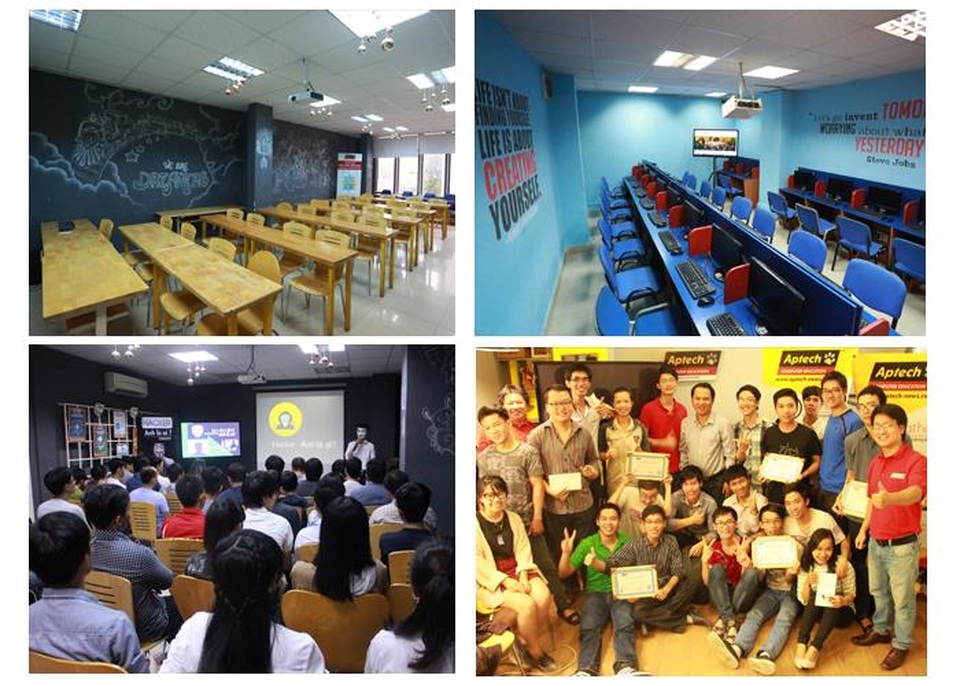 
Cơ sở vật chất chuẩn Quốc tế cùng giáo trình từ Aptech Ấn Độ là ưu điểm lớn của trường.
