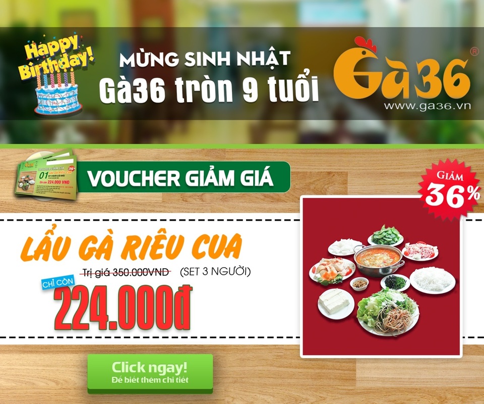 Thưởng thức lẩu gà riêu cua thanh ngọt lạ miệng tại Gà36 - 4 Thưởng thức lẩu gà riêu cua thanh ngọt lạ miệng tại Gà36 - 4