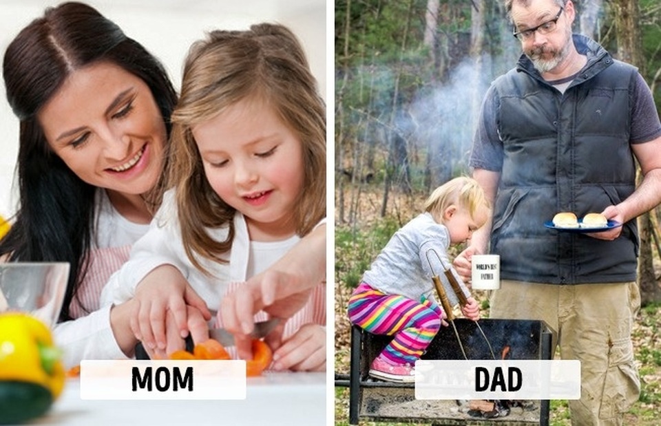 Hài hước sự khác biệt giữa bố và mẹ - 4 Hài hước sự khác biệt giữa bố và mẹ - 4