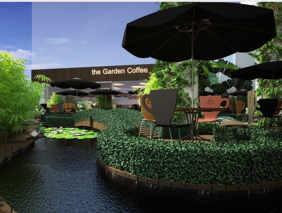The Garden Hill 99 Trần Bình – căn nhà lý tưởng tại trung tâm Mỹ Đình - 4 Mô hình vườn café độc đáo tại tầng 6 tòa nhà