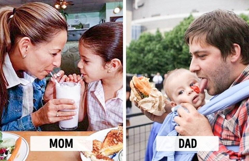 Hài hước sự khác biệt giữa bố và mẹ - 7 Hài hước sự khác biệt giữa bố và mẹ - 7