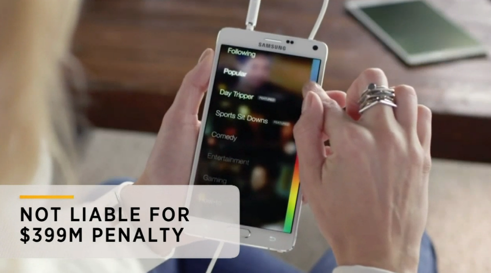 Toà tối cao Mỹ yêu cầu giảm mức bồi thường của Samsung cho Apple - 1
Samsung sẽ không phải trả $399 triệu USD tiền vi phạm bản quyền cho Apple như phán quyết trước đó