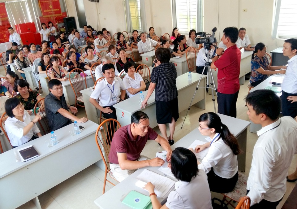 Kỳ 3 - Niềm vui của 58 người lao động được nhận sổ BHXH mới - 1
Buổi cấp sổ BHXH mới cho 58 lao động tại Hải Phòng hôm 23/8.