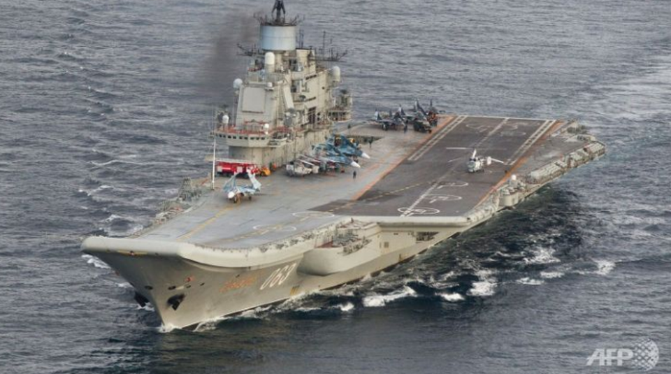 Tàu sân bay Nga lần đầu tấn công IS ở Syria - 1
Tàu sân bay Đô đô Kuznetsov của Nga. (Ảnh: AFP)