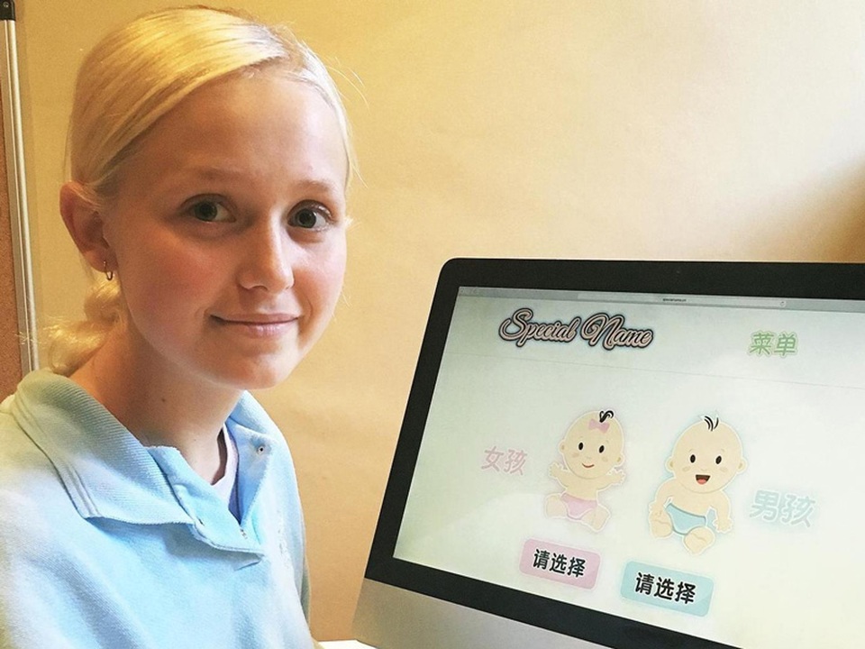 
Dù 16 tuổi, nữ sinh Beau Jessop kịp có được khoản thu khá ổn từ dịch vụ đặt tên kiểu Tây cho trẻ Trung Quốc.
