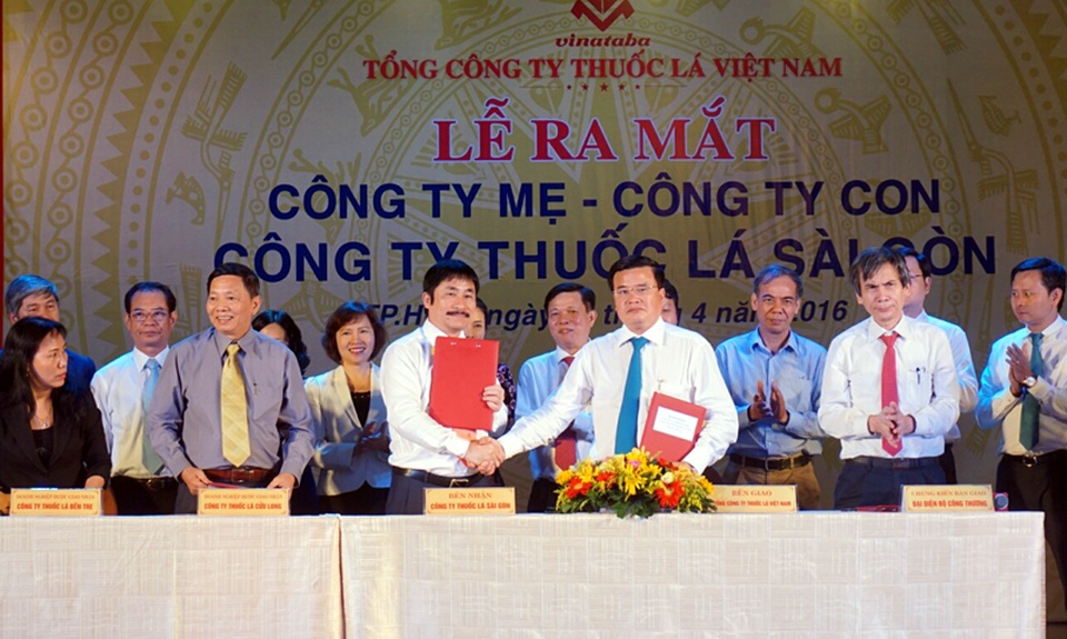 Vinataba hoàn thành cơ bản Đề án Tái cơ cấu - 1 Lễ ra mắt Công ty mẹ - công ty con Công ty Thuốc lá Sài Gòn