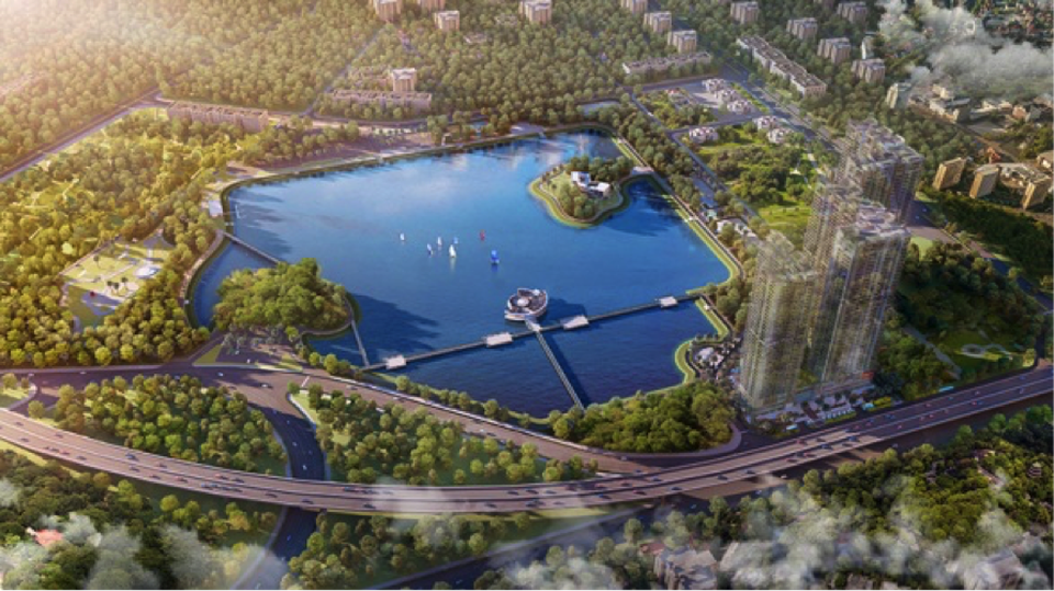 Phối cảnh siêu dự án Vinhomes cạnh Công viên Cầu Giấy và Hồ điều hòa Yên Hòa