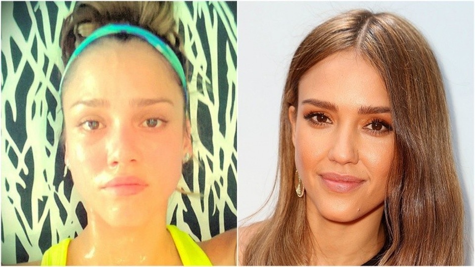 “Sao” quá khác lạ khi không trang điểm - 1
Jessica Alba