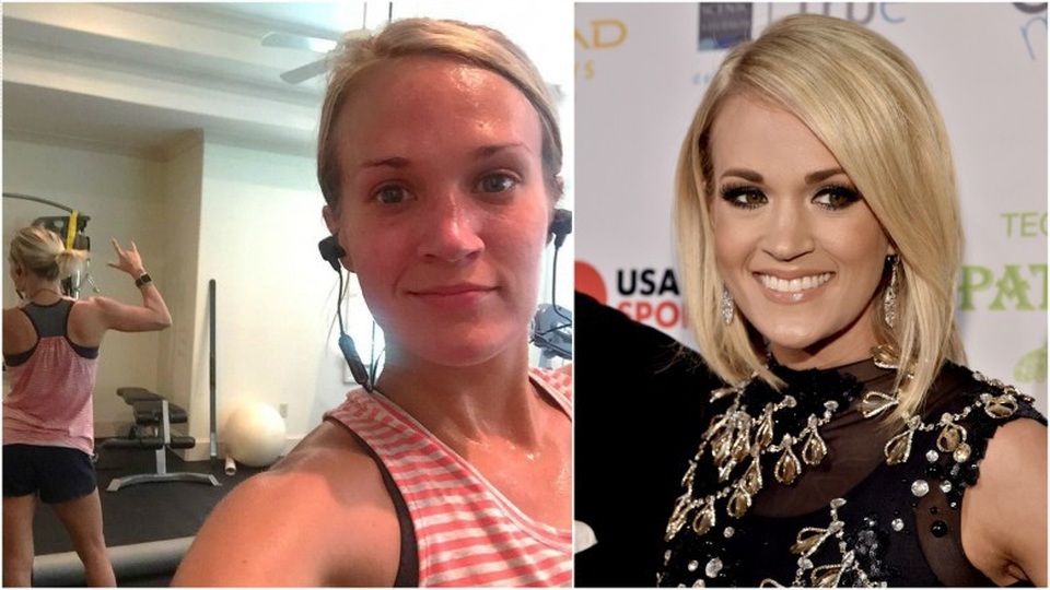 “Sao” quá khác lạ khi không trang điểm - 19
Carrie Underwood
