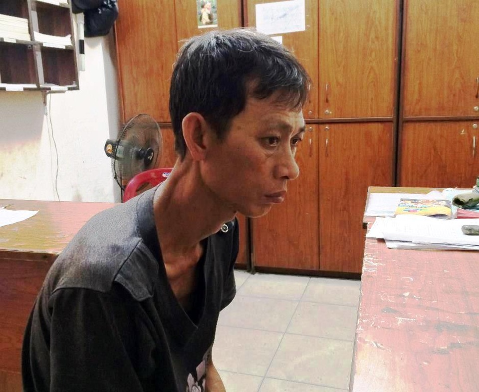 Nghi can Nguyễn Văn Cường tại cơ quan công an