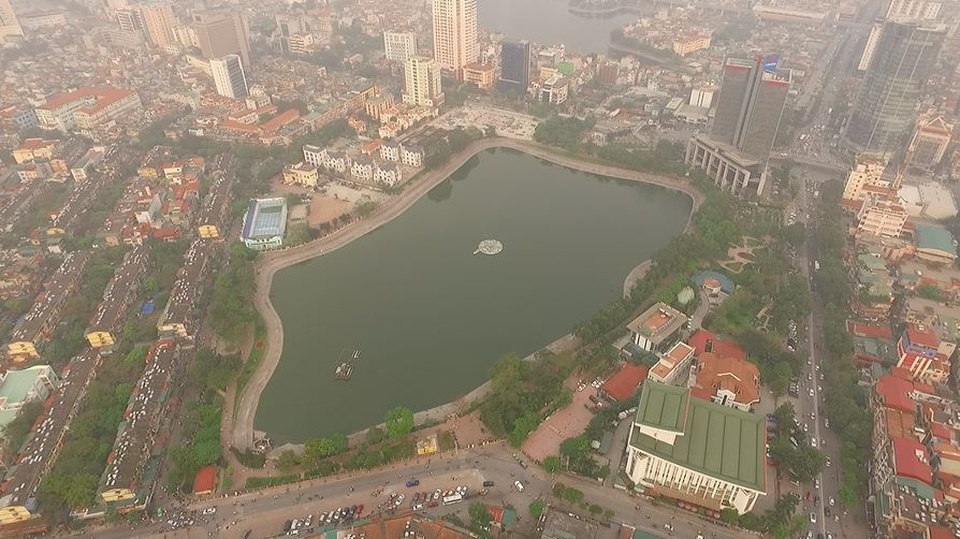 Toàn cảnh hồ Thành Công trước đề xuất cho lấp để xây nhà - 1 Toàn cảnh hồ Thành Công trước đề xuất cho lấp để xây nhà - 1