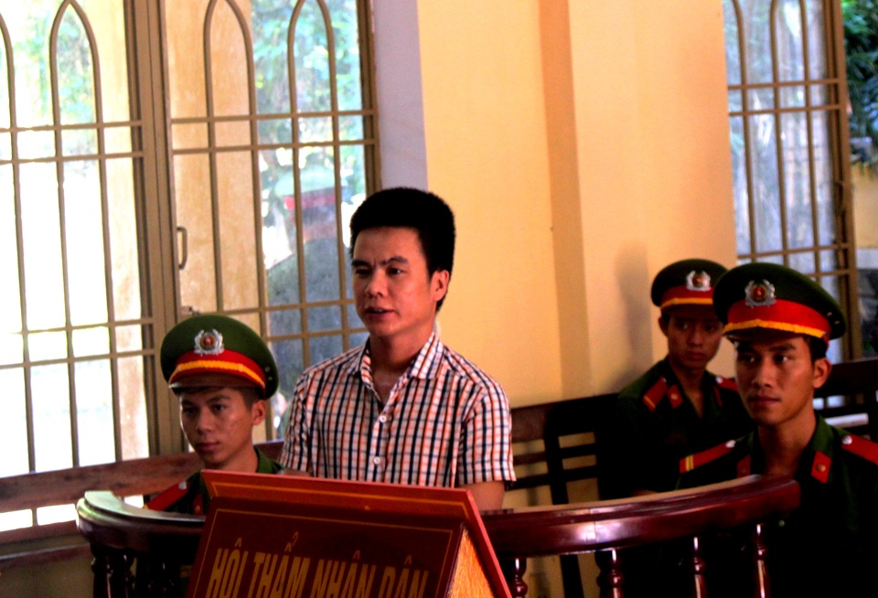 Bị cáo Nguyễn Lưu Trung Hải tại phiên tòa