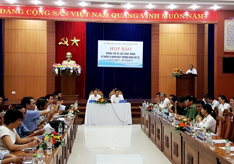 Quảng Nam tổ chức nhiều hoạt động kỷ niệm 70 năm ngày thương binh, liệt sỹ - 1 Tỉnh Quảng Nam họp báo thông tin về các hoạt động của địa phương kỷ niệm 70 năm ngày Thương binh - Liệt sỹ