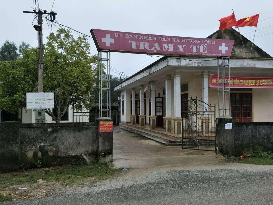 Đến nhờ truyền nước, nam thanh niên chém trọng thương nhân viên y tế - 1 Trạm Y tế xã Hương Long - nơi xảy ra vụ việc
