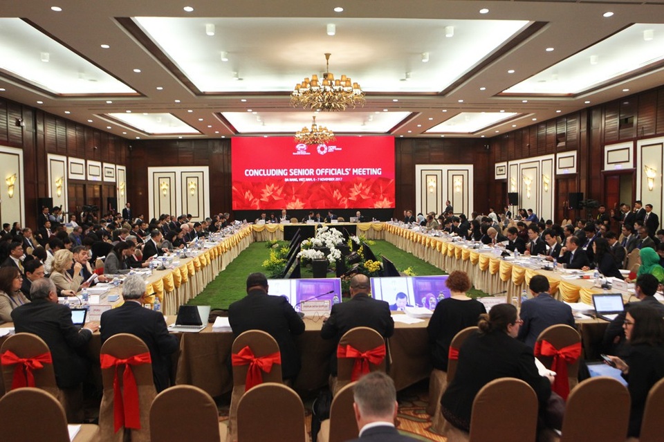 Hình ảnh sự kiện mở màn Tuần lễ Cấp cao APEC tại Đà Nẵng - 12
Toàn cảnh phòng họp hội nghị.