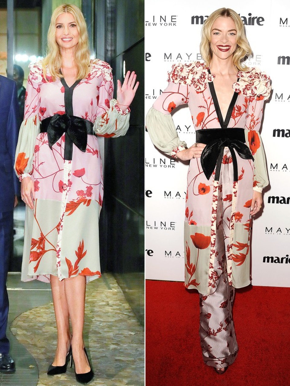 Khi người đẹp liên tục "đụng hàng" - 11
Ivanka Trump và Jaime King ngọt ngào với trang phục hoa