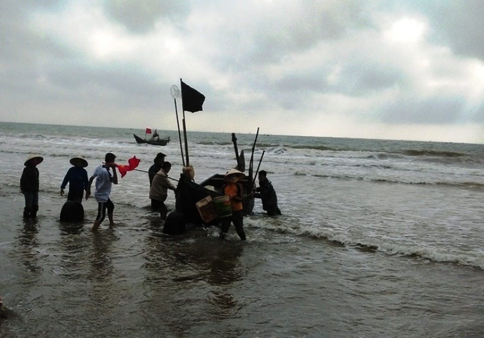 Trúng lớn mùa cá khoai đầu năm, ngư dân “hái” bạc triệu mỗi ngày - 1 Những chiếc thuyền bắt đầu cập bến lúc tờ mờ sáng