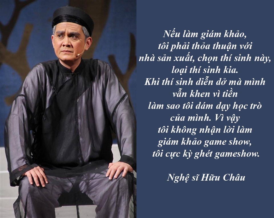 “Nóng” chuyện trùng tu di tích - 10 NSƯT Hữu Châu: “Tôi cực kỳ ghét game show” - Trong tuần qua, tại đường sách TPHCM đã diễn ra buổi giao lưu với Tứ đại gia sân khấu là NSND Kim Cương, NSƯT Thành Lộc, NSƯT Hữu Châu và NSƯT Quế Trân về chủ đề Sài Gòn. Đây là chủ đề thứ 2 trong chuỗi chương trình về Sài Gòn xưa được tổ chức định kỳ tại đường sách.