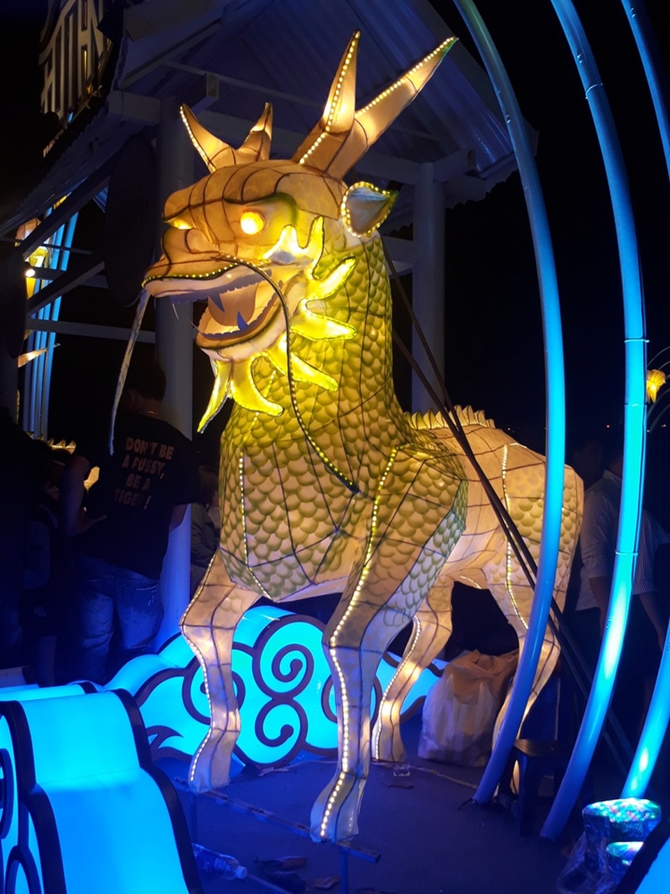 Cầu An Hội được trang trí đẹp mắt, đặc biệt Tết Đinh Dậu 2017 lần đầu tiên Lễ hội ánh sáng được tổ chức ở Hội An thu hút sự quan tâm của đông đảo người dân và du khách