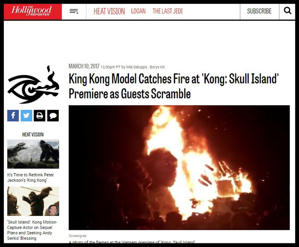 “Kong” thu về hơn 18 tỷ đồng tại Việt Nam chỉ sau một ngày công chiếu - 18 Trang tin điện ảnh Hollywood Reporter (Mỹ)