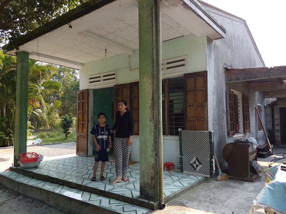 Căn nhà cấp 4 của vợ chồng chị Phúc, anh Võ