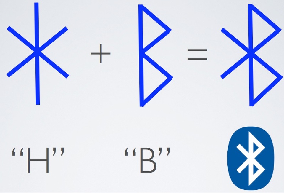 Những ký hiệu có thể bạn chưa biết ghi trên đồ điện tử - 10 Thuật ngữ Bluetooth (có nghĩa là răng xanh) được đặt theo tên của một vị vua Đan Mạch, vua Harald Bluetooth, nổi tiếng về khả năng giúp mọi người có thể giao tiếp, thương lượng với nhau. Lý do có biệt hiệu răng xanh là vì ông vua này mê ăn quả dâu xanh (blueberries) đến mức răng lúc nào cũng có màu xanh đặc trưng.