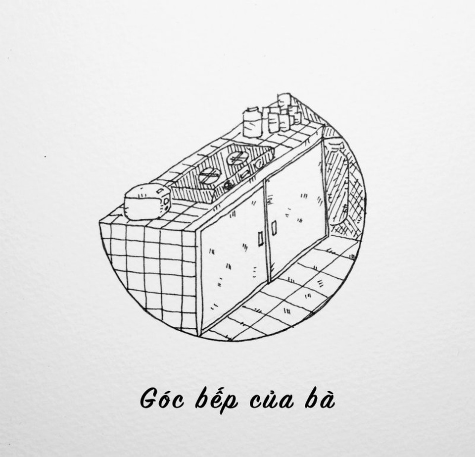 Ngộ nghĩnh bộ tranh “Đói bụng, Sài Gòn ơi” khiến ai đi xa cũng nhớ về - 10 Thế nhưng, dù có nhớ những món ăn Sài Gòn đến mấy thì cuối cùng đọng lại trong tâm trí vẫn là góc bếp của bà, tô cơm bà chuẩn bị chất chứa bao tâm huyết và tình cảm.