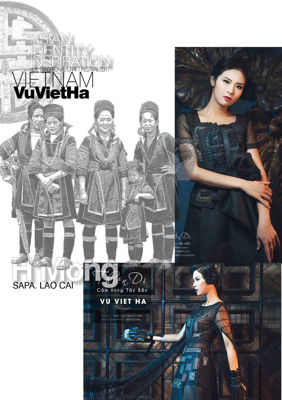 BST của NTM Vũ Việt Hà, từng đạt giải Murase trong cuộc thi Việt Nam Collection Grand Prix 2004. BST của anh là sự giao thoa và di chuyển giữa không gian và thiên nhiên, giữa con người và con người, giữa các nền văn hóa và các dân tộc với sự kết hợp các chất liệu thổ cẩm dân tộc HMông với ren lưới trong