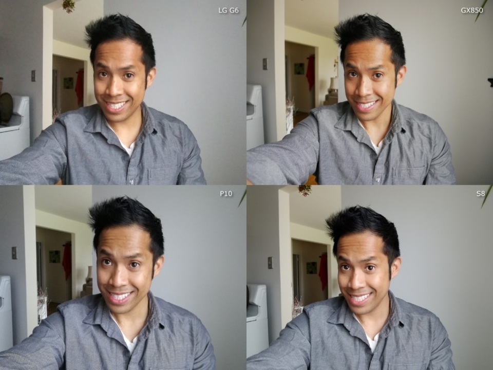 Về khả năng chụp selfie, GX850 chắc chắn là người thắng cuộc bởi nó sở hữu độ phân giải và cảm biến ảnh tốt hơn so với camera selfie trên những chiếc smartphone Android, giúp mang đến chất ảnh thực, tái hiện tốt hơn, và zoom rõ nét hơn.