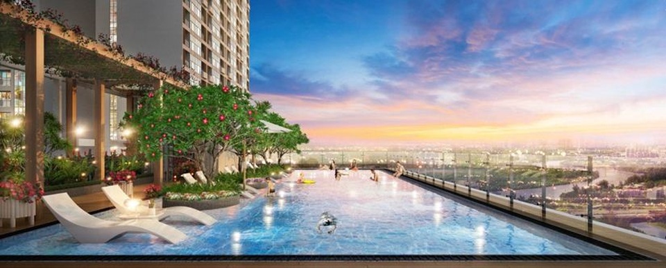 Tiện ích hoàn mỹ phục vụ lối sống mới của thị dân Sài Gòn - 11 Bơi lội cũng là 1 không gian thú vị dành cho gia đình với hồ bơi dành riêng cho trẻ em và hồ tràn vô cực sang trọng, sở hữu tầm nhìn không giới hạn ra toàn cảnh đô thị và thiên nhiên đặc sắc từ vị trí tầng mái tòa nhà 9 tầng và 14 tầng. Hay với những vị chủ nhân đam mê golf, thì sân tập golf ngoài trời cũng là một “đặc quyền” riêng lần đầu tiên xuất hiện trong khu nhà ở căn hộ.