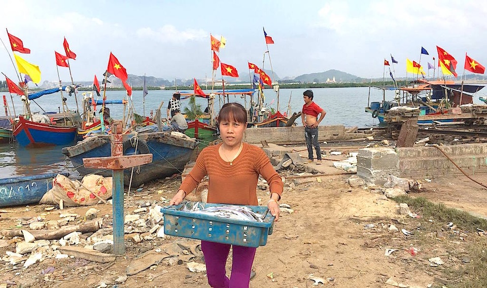 Ngư dân trúng đậm mùa cá cháo, cá hố - 7
Người dân đưa cá lên bờ.