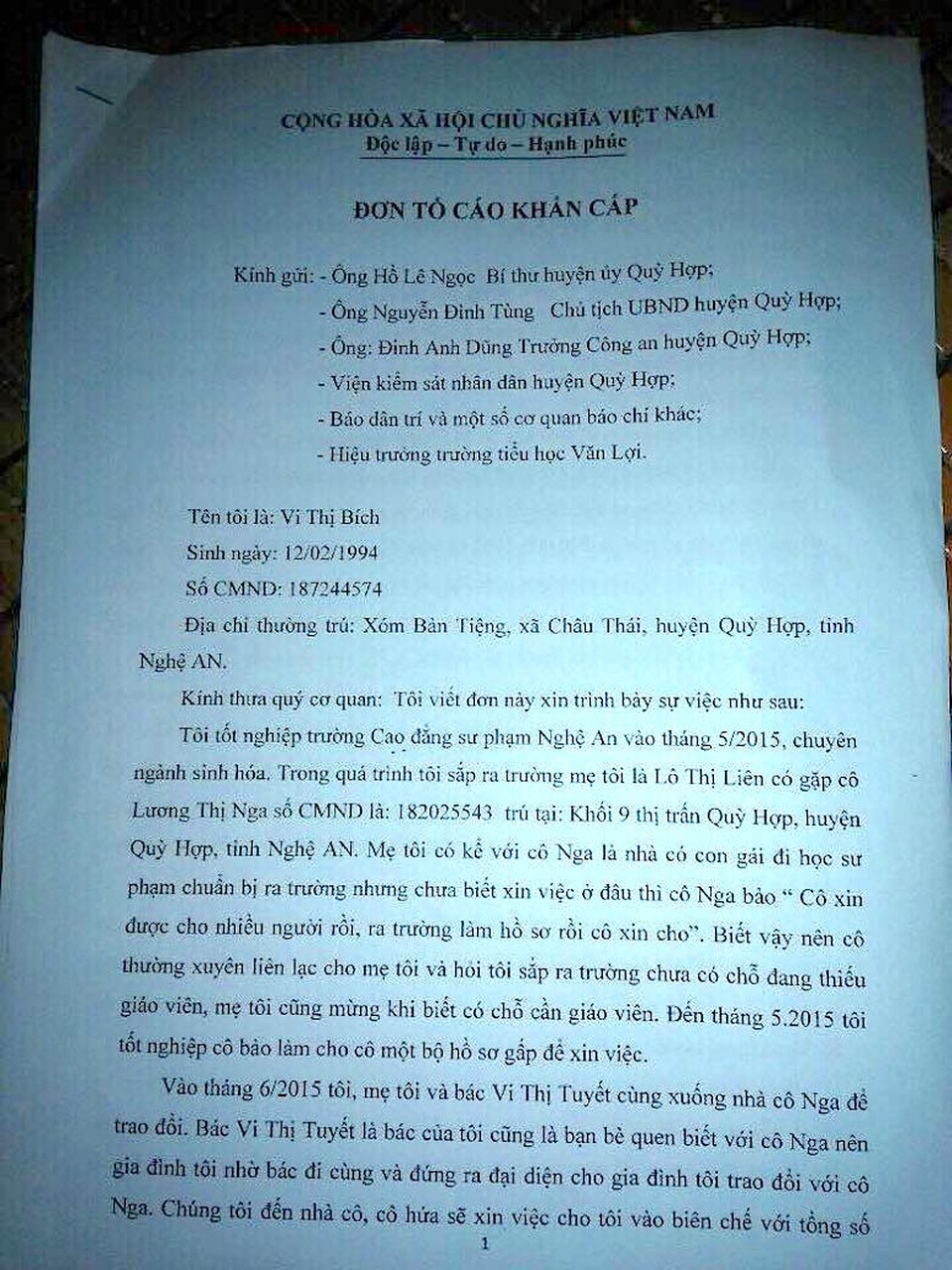 Nhận tiền tỷ hứa lo nhiều suất "chạy việc", cô giáo tiểu học đột nhiên "mất tích" - 2 Nhận tiền tỷ hứa lo nhiều suất "chạy việc", cô giáo tiểu học đột nhiên "mất tích" - 2