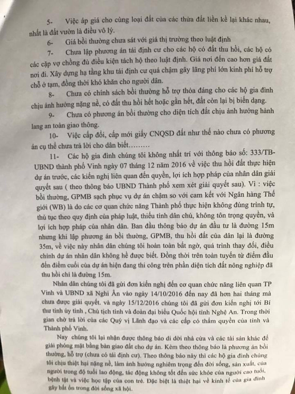 Nghệ An: Bị thu hồi đất, người dân làm đơn kêu cứu - 2 Nhiều hộ dân phải làm Đơn kêu cứu khẩn cấp để mong các cơ quan chức năng sớm vào cuộc làm rõ vụ việc.