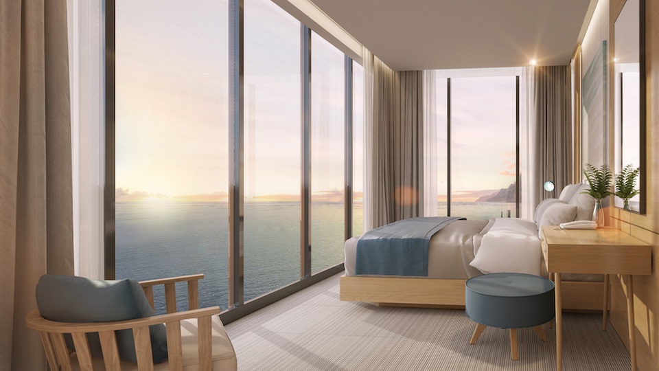 Một góc nội thất hướng biển của Coco Ocean-Spa Resort