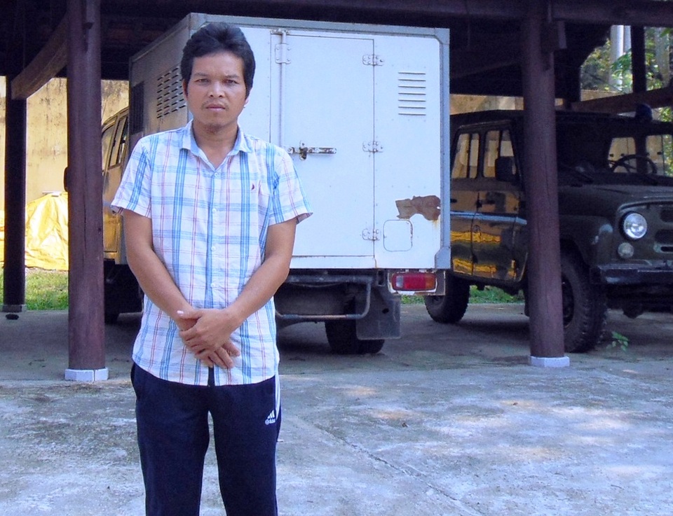 Tơ Ngôl Đoóch tại công an huyện Nam Giang. (Ảnh: CTV)