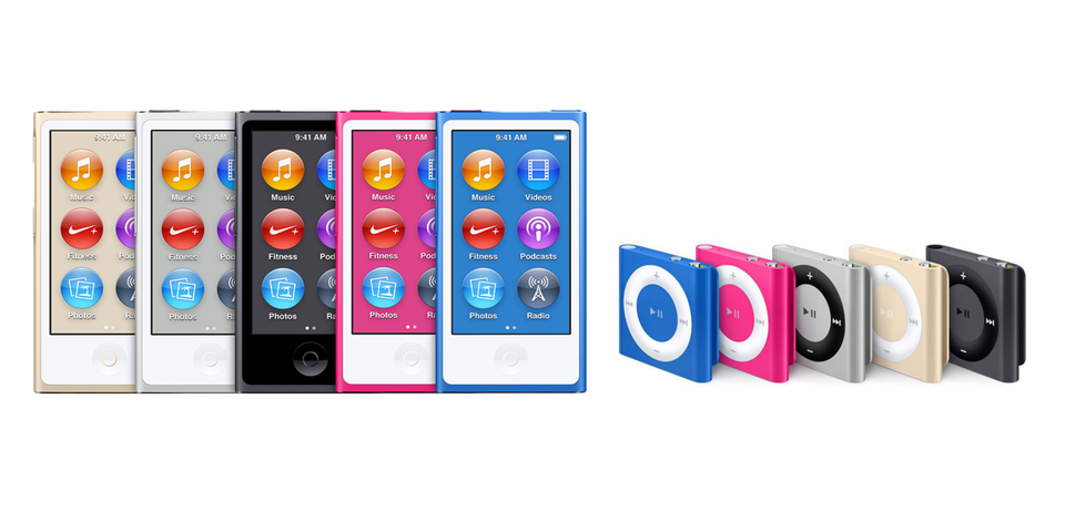 Apple chính thức khai tử iPod Nano và iPod Shuffle - 1 iPod Nano và iPod Shuffle